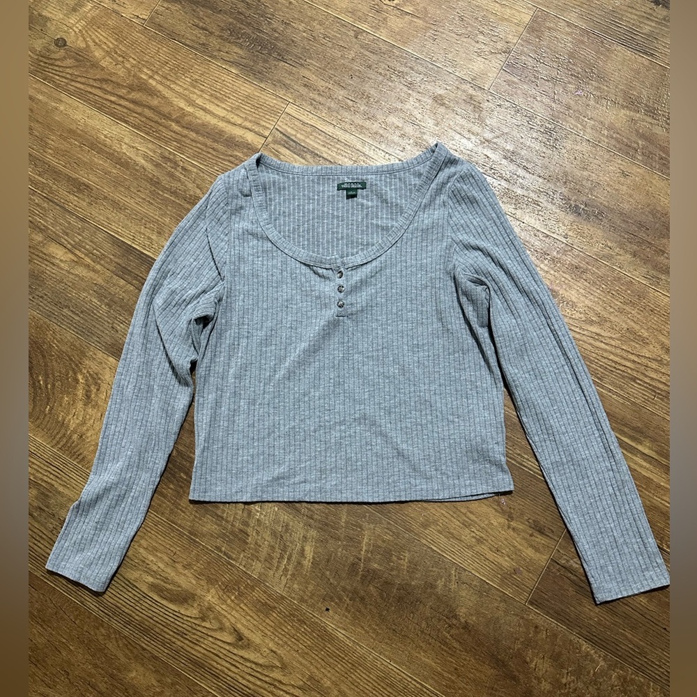 Wild Fable Long Sleeve Crop Top Large